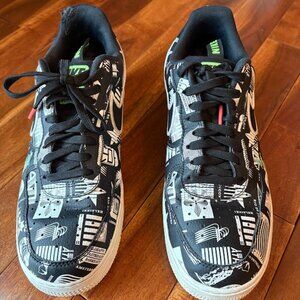 Nike Air Force 1 '07 LX Worldwide Pack - Rare- Black Printed size 9.5 USA Men's